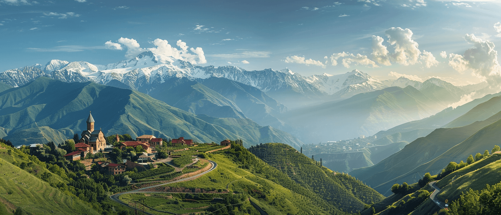 Kaukasus bergen in Georgië