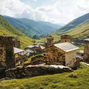 oude dorp in Svaneti