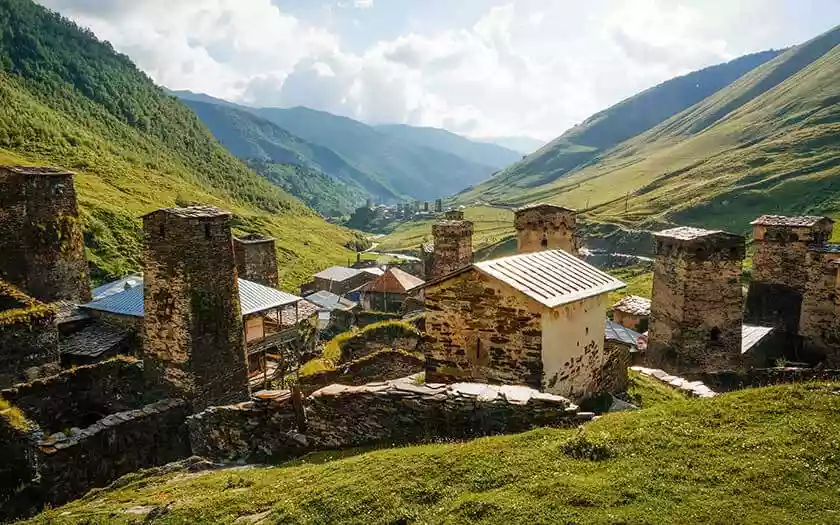 oude dorp in Svaneti