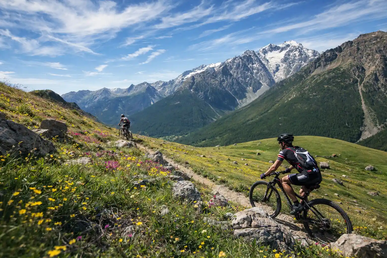 Mountainbiken in Georgië met bergtrails
