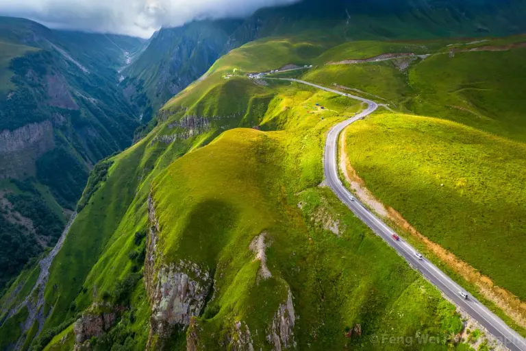 Over de Militaire Weg naar Kazbegi
