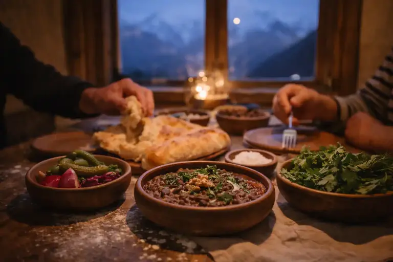 Samen aan tafel met Georgisch eten