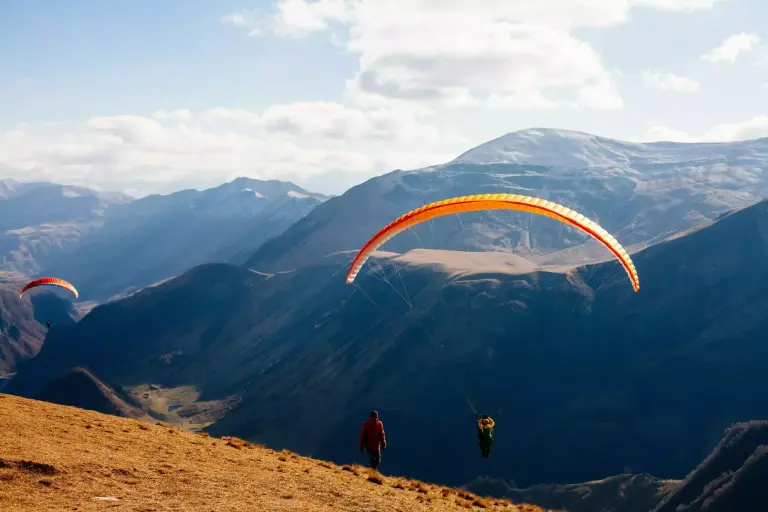 Tandemvlucht boven Gudauri